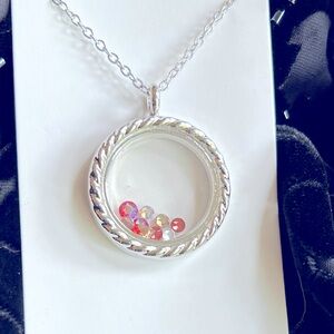 Sale! Effy Floating Charms Locket Necklace With Swarovski Crystals - New